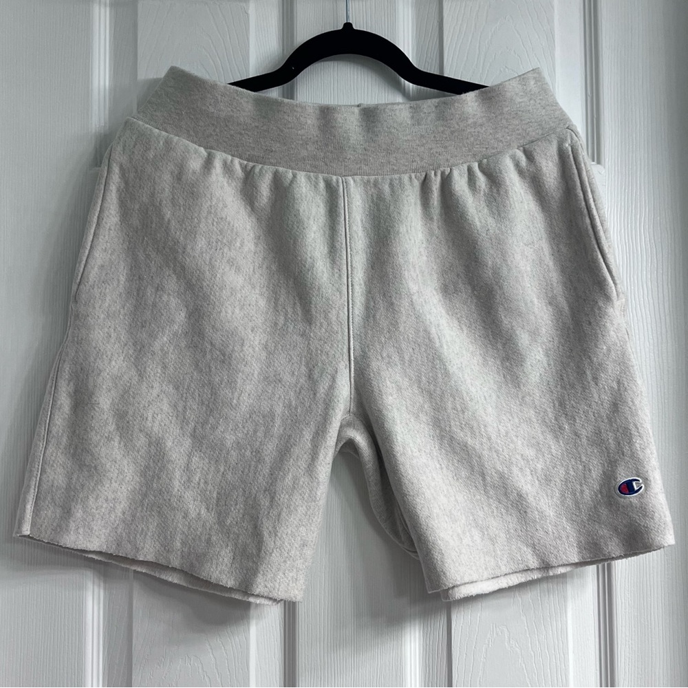 Champion Cream Reverse Weave Shorts